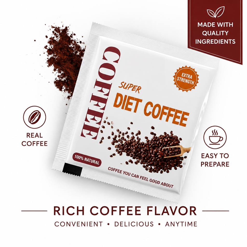 Super Diet Coffee Extra Strength – 15 Single-Serve Sachets