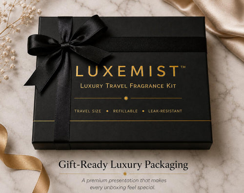 LUXEMIST™ Luxury Travel Fragrance Kit – 2 Premium 10 mL Bottom-Fill Refillable Perfume Atomizers