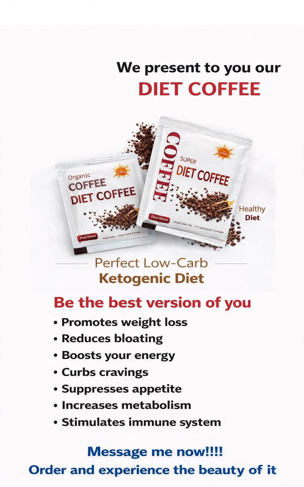 Super Diet Coffee Extra Strength – 15 Single-Serve Sachets